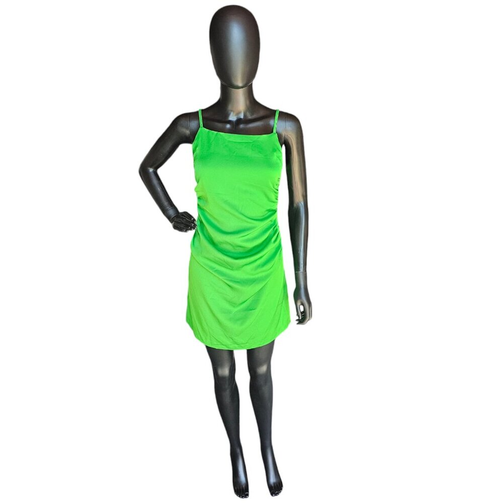 HOMECOMING - Electric Green Spaghetti Strap Dress - GLAM NWT